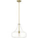 Madelynn 1 Light 16 inch Vintage Brass Indoor Pendant Ceiling Light